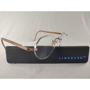 Lindberg Spirit Titanium Rimless Eyeglass Frames Bronze K143M T510 Denmark Case